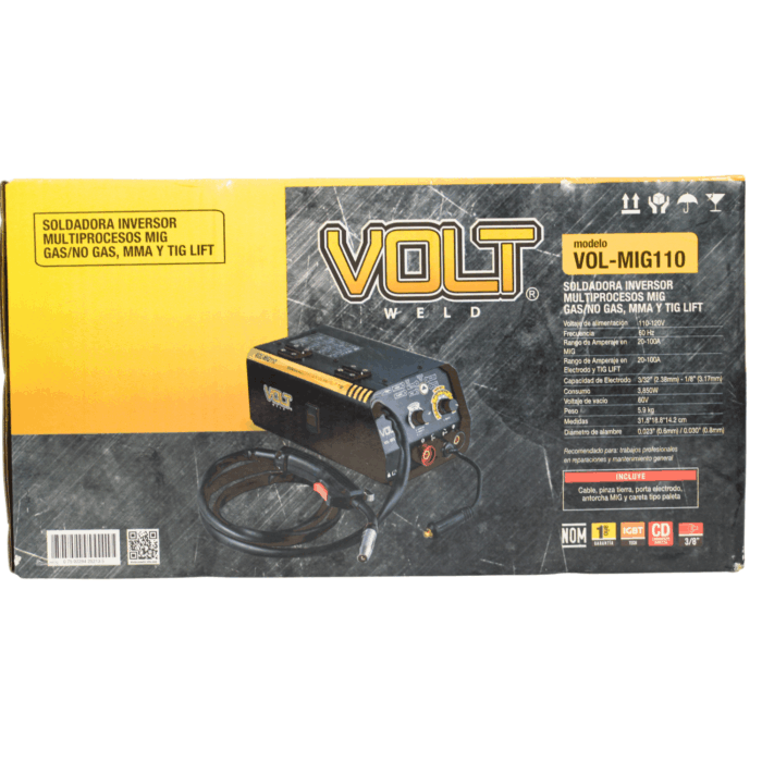 soldadora mig 100 amp volt vol-mig110