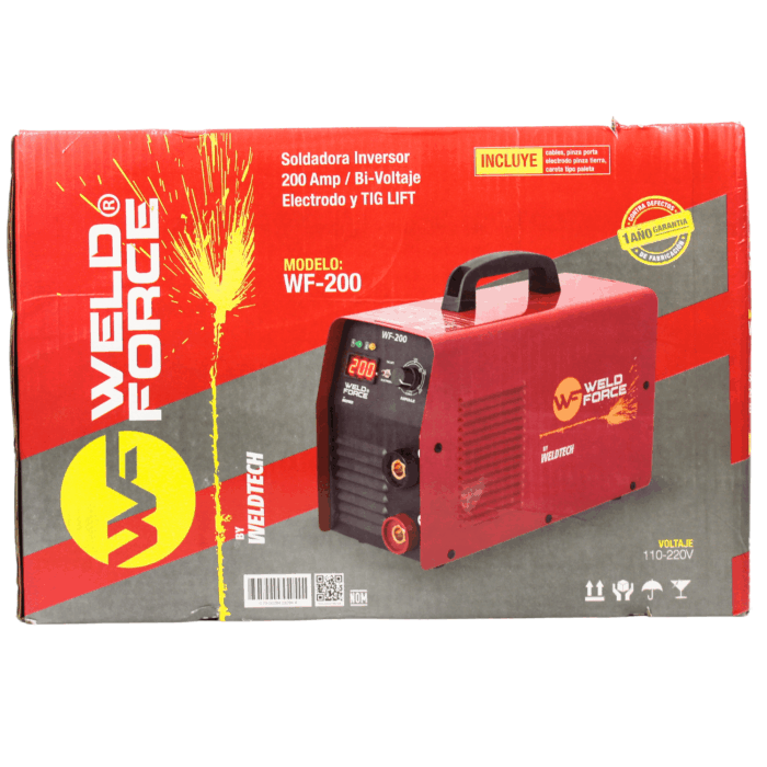 equipo de soldadura electrodo mma 200 amp wf-200 weld force