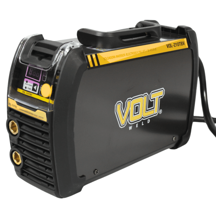 Vista lateral de la Soldadora Inversora VOL-210TBV Volt TIG 200 Amp donde destaca el logo de VOLT