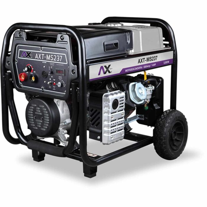 Imagen de la Motosoldadora AXT-MS237 de Gasolina con llantitasde venta en Solda Express