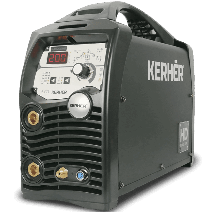 Soldadora Inversor Kerher KAD200HD, especializada en aluminio para trabajos industriales de alta calidad con las soldadoras Kerher.