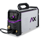 Imagen frontal lateral de la Soldadora Inversora Axt-EM204BV donde se ve su pantalla LED
