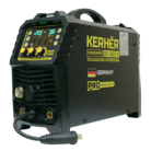 Fotografía lateral de la Soldadora Inverter KMI205PRO Kerher IGBT en negro y detalles en amarillo