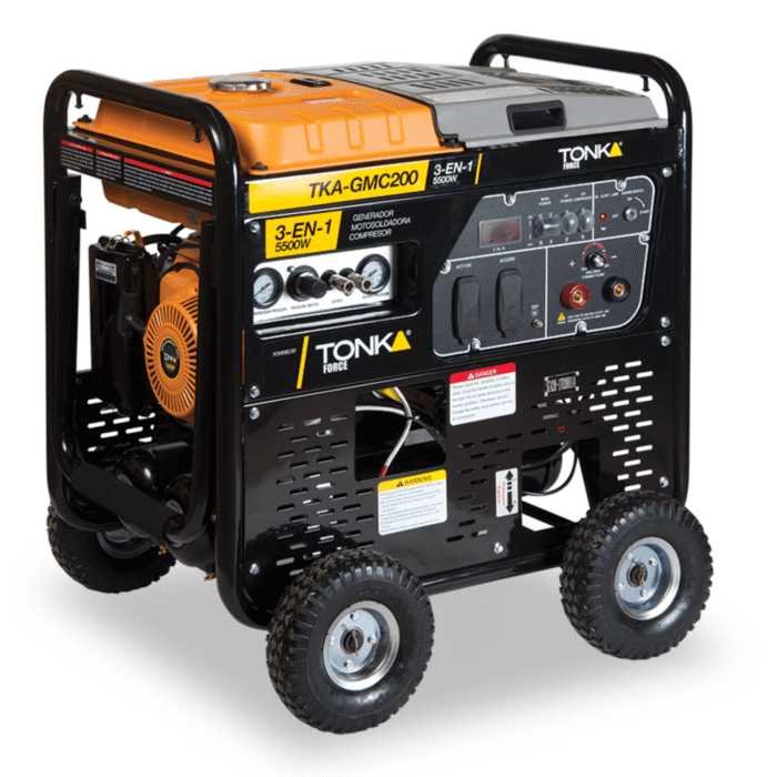 Fotografía semilateral de la Motosoldadora AXT-MS302 de Gasolina AxTech de venta en Solda Express