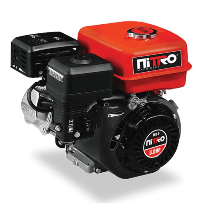 Imagen semilateral del Motor de Gasolina de Alto Torque NIT-GE390 – 13HP, 390cc especial para maquinaria pesada y equipos industriales.