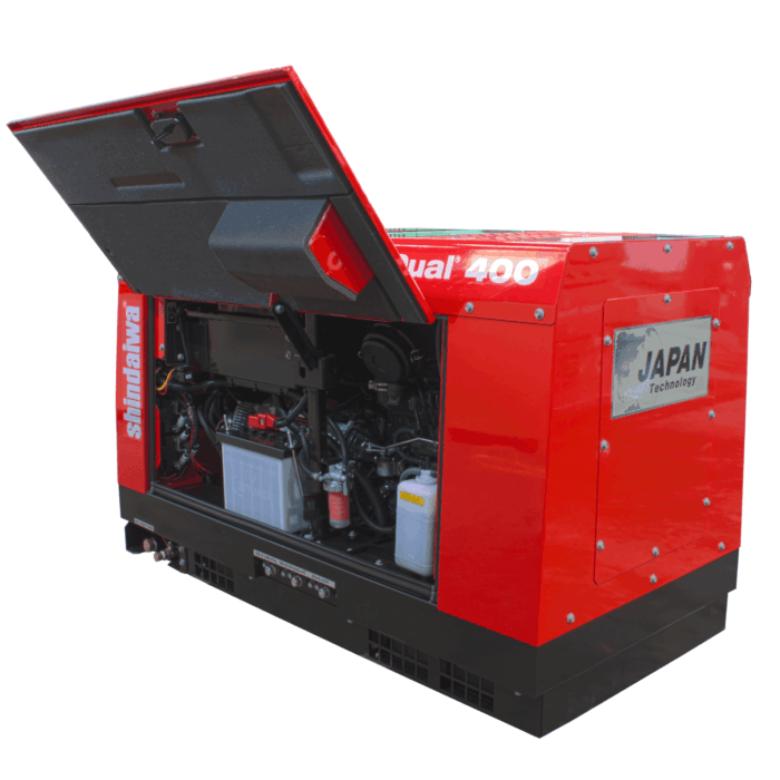 Soldadora Shindaiwa a Diésel DGW400DMK - 9.9/5.1 kVA, Motor Kubota 26.9 hp