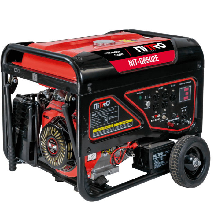 Generador Eléctrico 6500W NIT-G6502E con Arranque Eléctrico – Potencia y Autonomía para Uso Industrial y Doméstico.