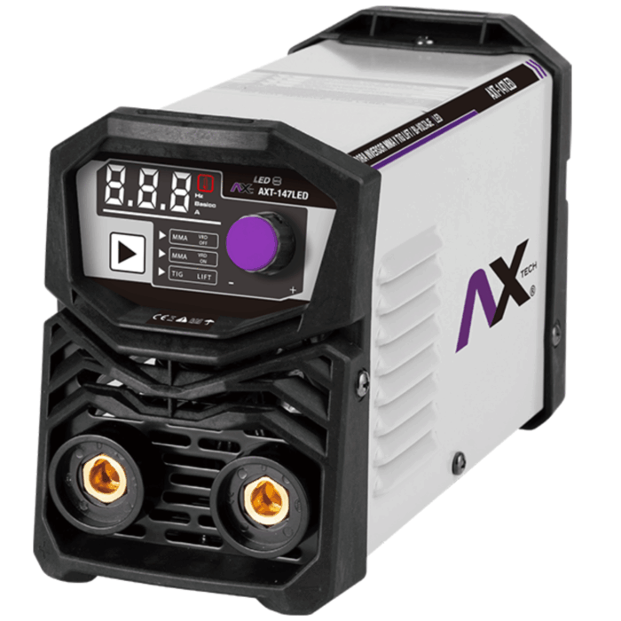 AXT-147LED – Soldadora inversor Axtech electrodo TIG Lift 140A bivoltaje 110/220V.