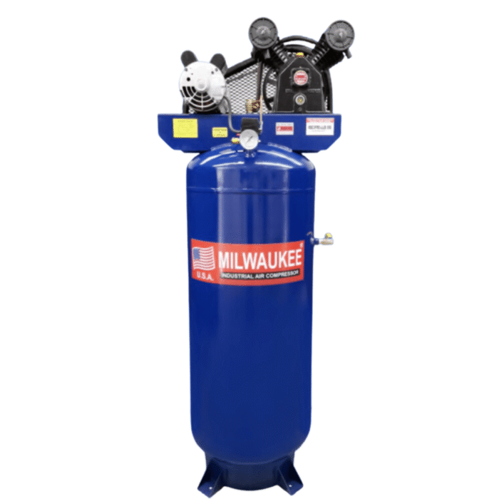 Compresor Vertical Milwaukee COMPE30VB | 3 HP, 235 Litros, 120 PSI