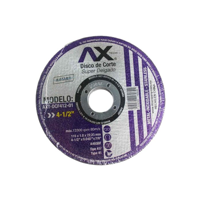 Disco de corte axtech AXT-DCF412-01
