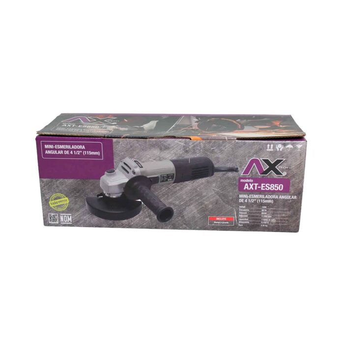 AXT-ES850 Esmeriladora Angular Ax Tech Profesional 850w 4 1/2 Color Gris