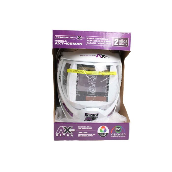 Careta para soldar AXT-ICE MAN AXTECH de 4 sensores de sombra variable
