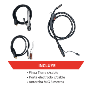 VOL-MIG114 | Soldadora inverter FLUX/MIG no gas 120V