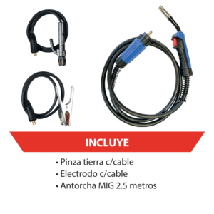 Soldadora Inverter MIG/MAG 110/220V 200A 3-en-1 — VOL-MIG213