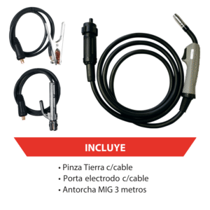 VOL-MIG213LED Soldadora Inverter MIG/MAG 110/220V 200A