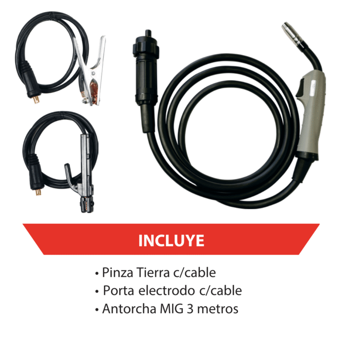 VOL-MIG213LED KIT VOL-MIG213LED Soldadora Inverter MIG/MAG 110/220V 200A