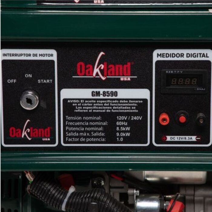 Generador a gasolina GM-8590 | 9,000 W máx, 127/240 V, 12 HP, arranque eléctrico