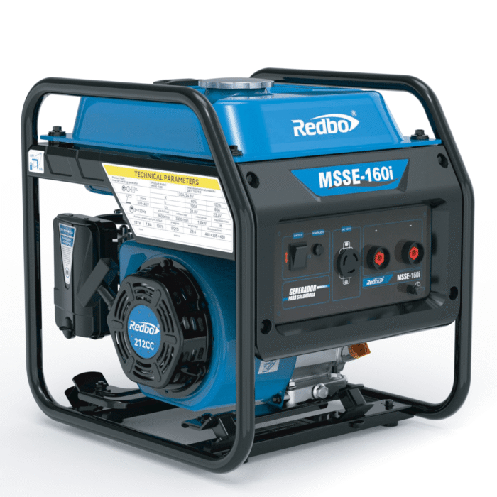 Motosoldadora MSSE-160i 160A, ciclo 60%, generador 1 kW a 127 V y tanque 13 L