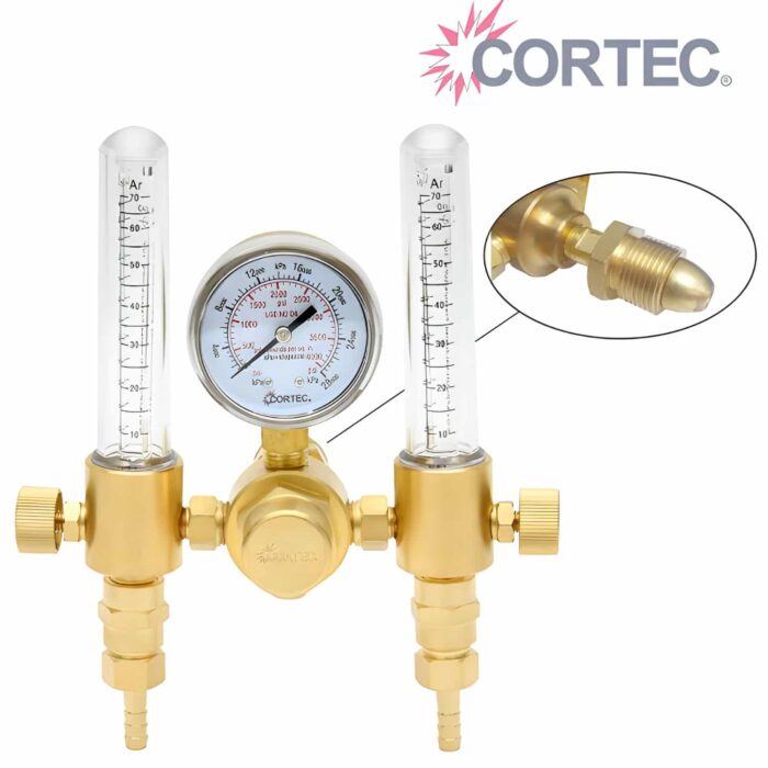Regulador con flujómetro COR*RFA-DUAL, industrial, para Argón, Cortec.