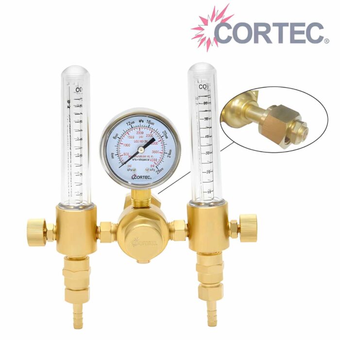 Regulador con flujómetro COR*RFCO2-DUAL, industrial, CO2.