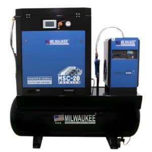 Compresor de tornillo MSC-20P SHTS, Compresor silencioso, Compresor industrial, Compresor de tornillo 20 hp, Compresor de tornillo montado sobre tanque