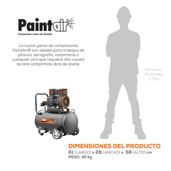 Compresor libre de aceite EL150ME300-50, compresor portátil.