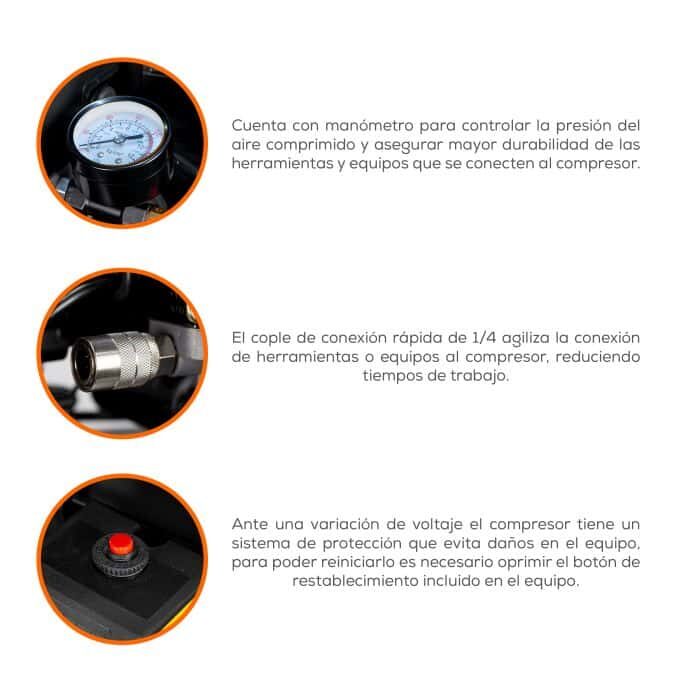 Compresor libre de aceite EL75ME150-50, compresor portátil.