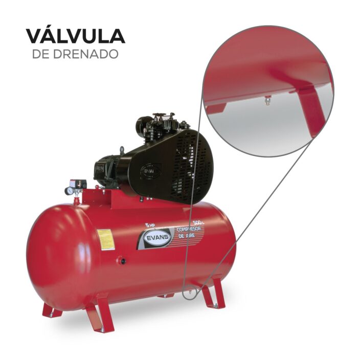 Compresor lubricado de 2 etapas K-E230E0500-500, compresor de aire 500 litros, compresor de aire industrial.