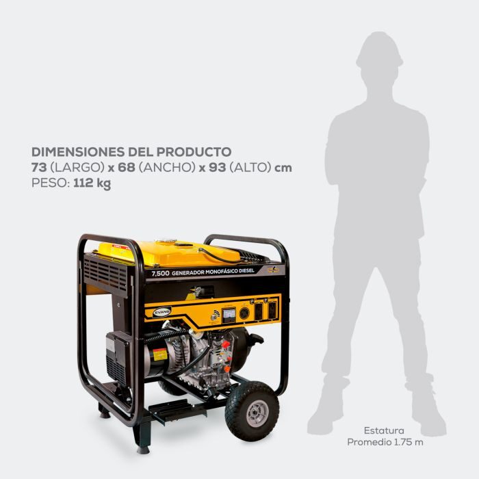 Generador diesel G75MD1200THAE, generador de luz industrial.