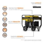 Generador electrico gasolina G85MG1400V, generador de luz industrial.