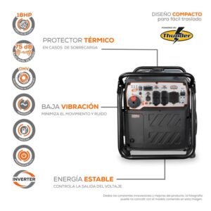 Generador portatil GI100MG1800THWA, generador inverter, generador de luz a gasolina.