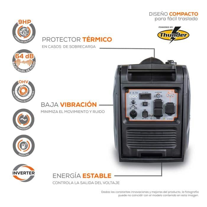 Generador de luz para casa GSI60MG0900THW, generador silencioso, generador portatil.