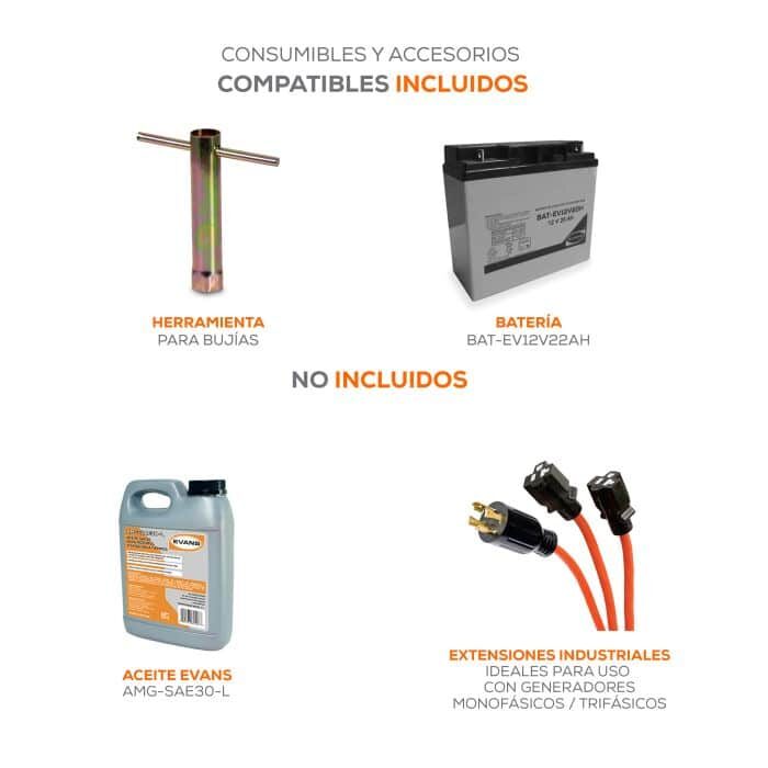 Generador electrico gasolina GT150MG2700TH, generador de luz industrial.