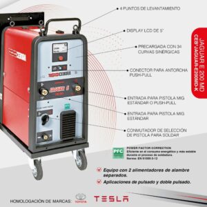 Soldadora MIG Cebora Jaguar E 200 MD con doble arrastrahilo