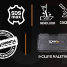 Martillo demoledor electroneumático TKA-MD2510SC Tonka Force SDS Max brushless 1350W
