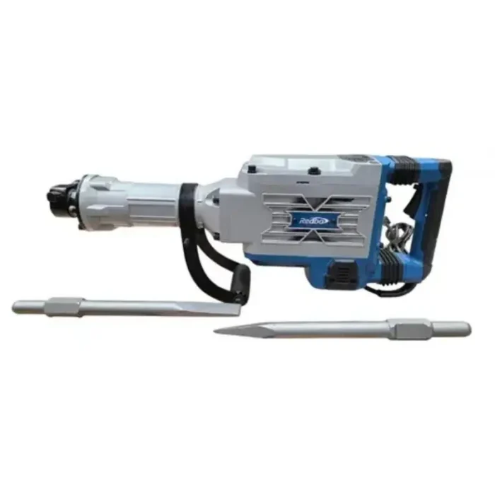 Martillo Demoledor Redbo RB-JH-15KG Martillo demoledor eléctrico Redbo RB-JH-15KG de 2,000 W y 15 kg con cincel plano y cincel de punta