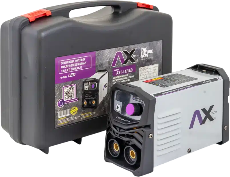 soldadora-axt-147led-con-maletin Soldadora AXT-147LED Axtech junto a su maletín de transporte