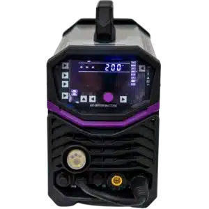 Soldadora AXT-EMTP200 Multitask Axtech de 200 A, vista frontal con pantalla LED