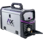 Soldadora AXT-EMTP200 Multitask Axtech, vista de tres cuartos con antorcha MIG