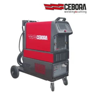Soldadora TIG AC/DC Cebora WIN TIG AC-DC 340 T sobre carro portamáquina