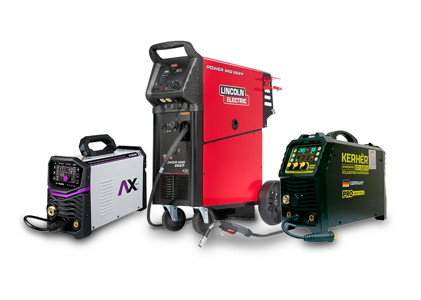 Soldadoras de microalambre Axtech, Lincoln Electric POWER MIG 262P y Kerher KMI205PRO