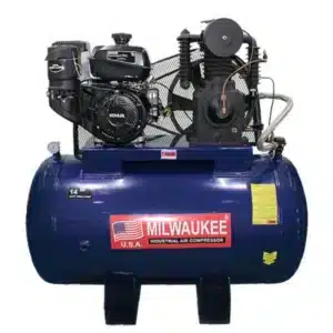 Compresor a gasolina Milwaukee GAS1480KE con motor Kohler de 14 HP y tanque horizontal de 80 galones