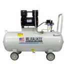 Compresor libre de aceite Milwaukee OL25100 de 2 HP con tanque horizontal de 100 litros y ruedas