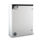 Switch de transferencia automática Evans ATS100A4P-M de 100 A y 4 polos en su gabinete metálico